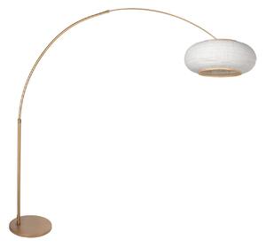 Steinhauer Stoječa svetilka Sparkled Light v obliki loka, bronasta/siva platnena, 240 cm, Bronasta / starinska medenina, Dnevna soba / jedilnica, Kovina