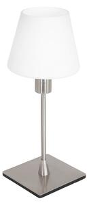 Steinhauer Namizna svetilka Ancilla, jeklo, višina 33 cm, kovina, steklo, E14, Bela, Dnevna soba / jedilnica, Steklo