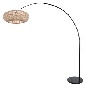 Steinhauer Talna svetilka Arc Sparkled Light črna/bukev, Črna, Dnevna soba / jedilnica, Kovina, Skandinavski