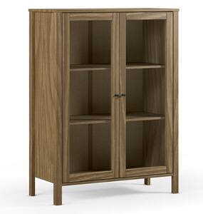 Vitrina iz masivnega bora v naravni barvi 90x120x40 cm Alessandra – Marckeric