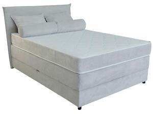 BOXSPRING POSTELJA 140 cm x 200 cm , les, tekstil bež