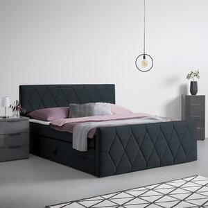 Modern Living Postelja Boxspring Josie-b, Barva Grafita, 160x200
