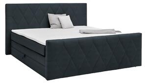 Based Postelja Boxspring Josie-b, Barva Grafita, 160x200