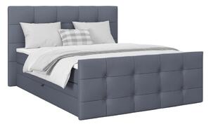 Modern Living Postelja Boxspring Josie-C, Sivomodra, 160x200