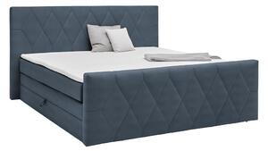Based Postelja Boxspring Josie-b, Sivomodra, 160x200