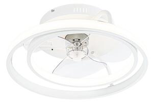 Beli stropni ventilator, vključno z LED z daljinskim upravljanjem - Kees