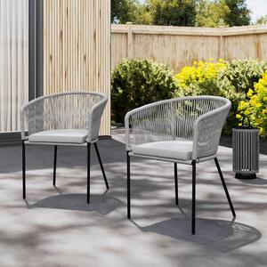 Bessagi Garden Set Vrtnih Stolov Victor, 2 Kos, Svetlo Siva