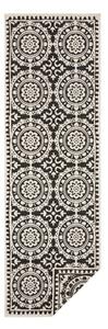 Črno-krem zunanja preproga NORTHRUGS Jardin, 80 x 250 cm