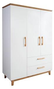Bela otroška garderobna omara v hrastovem dekorju 135x200 cm Finn – Roba