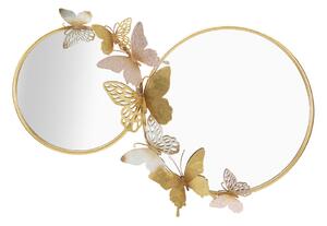 Stensko ogledalo Double Farfalle Pink
