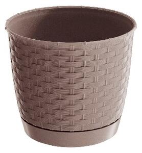 Plastični cvetlični lonec Ratolla Round bež,premer 22 cm, 22 cm