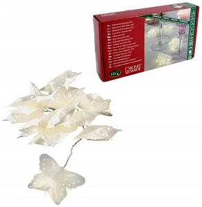 LED svetlobna veriga BUTTERFLY 5 m, bela