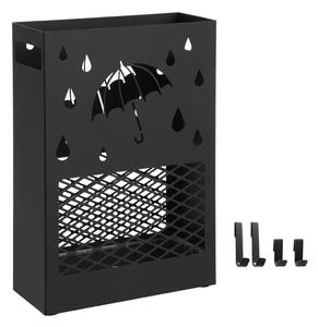 Kovinsko stojalo za dežnike RAIN, 28x12x41cm, črno