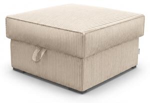 PONUDBA Krem taburet SMART COSARO z odlagalnim prostorom 65x65 cm II. kakovost