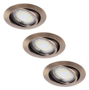 Rabalux 1051 - SET 3xLED Vgradna svetilka LITE 3xGU10-LED/3W/230V