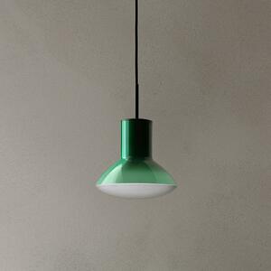 GRUPA Grupa obesna svetilka Onda, zelena, Ø 17 cm, steklo, GU10, zatemnjen, Zelena, Dnevna soba / jedilnica, Aluminij, Dizajn