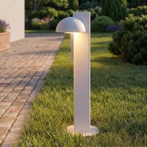 Lucande LED-ulična svetilka Velira, svetlo siva, 77 cm, 1-žarilna, IP44, Siva, Kovina, Sodobni