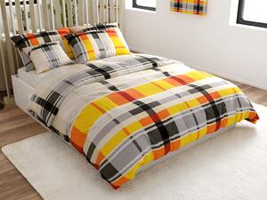 Posteljnina iz Renforcé bombaža ORANGE KUBE barvna Dimenzije posteljnine: 70 x 90 cm | 140 x 200 cm