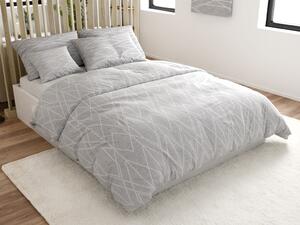 Posteljnina iz Renforcé bombaža GRAY STRIPES sive Dimenzije posteljnine: 70 x 90 cm | 140 x 200 cm