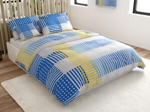 Posteljnina iz mikrosaten MIRVOLLI, belo-modra Dimenzije posteljnine: 70 x 90 cm | 140 x 200 cm
