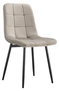 KONDELA Stol, sivorjava Taupe tkanina Velvet/črna, RAMITA TYP 3