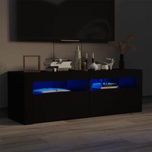 VidaXL TV omarica z LED lučkami črna 120x35x40 cm