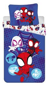 Modra enojna bombažna otroška posteljnina 140x200 cm Spidey – Jerry Fabrics