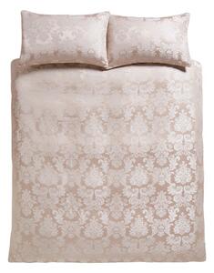 Bež podaljšana posteljnina za zakonsko posteljo iz damasta 230x220 cm Damask Jacquard – Catherine Lansfield
