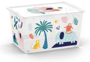 Bela plastična otroška škatla za shranjevanje 55x39x31 cm C Box Style – KIS