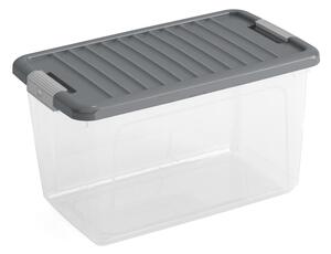 Plastična škatla za shranjevanje s pokrovom 49x30x28,5 cm W box M – KIS