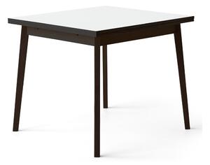 Črno-bela raztegljiva jedilna miza v dekorju hrasta Hammel Single, 90 x 90 cm