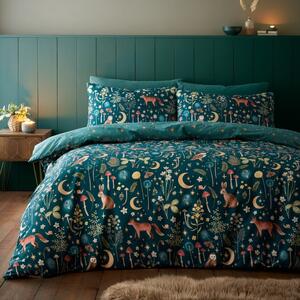 Temno zelena enojna posteljnina 135x200 cm Enchanted Twilight – Catherine Lansfield