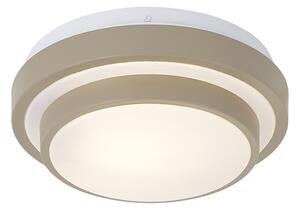 Sodobna stropna svetilka taupe z belo 25cm IP44 - Walden