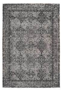RAVNO TKANA PREPROGA Iglesia 300 Grau / Schwarz 80/150 cm tkano siva, črna