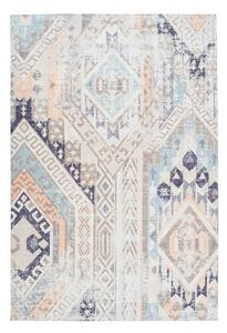 RAVNO TKANA PREPROGA Indiana 200 Multi / Blau 120/170 cm tkano modra, večbarvno