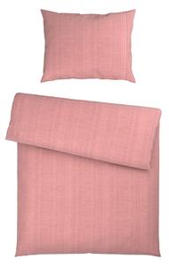 POSTELJNINA Mavie 140/200 cm saten srebrne barve, pink
