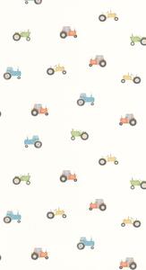 Otroška tapeta Vintage Tractor 2 barve
