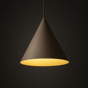 TK Lighting Visoka svetilka Cono, 1-žarek, Ø 25 cm, pesek, E27, zatemnjen, Bež, Dnevna soba / jedilnica, Kovina, Sodobni