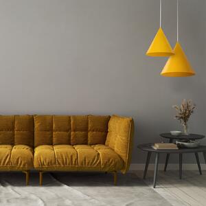 TK Lighting Visoka svetilka Cono, 1-žarek, Ø 25 cm, rumena, E27, zatemnjen, Rumena, Dnevna soba / jedilnica, Kovina, Sodobni