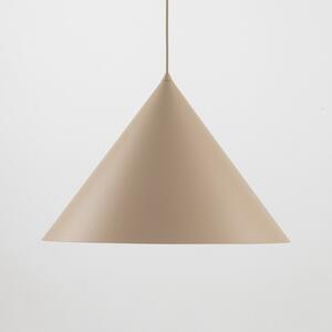 TK Lighting Visoka svetilka Cono, 1-žarek, Ø 50 cm, pesek, E27, zatemnjen, Bež, Dnevna soba / jedilnica, Kovina, Sodobni