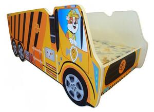 Otroška posteljica - Tovornjak za ruševine Paw Patrol 140x70cm
