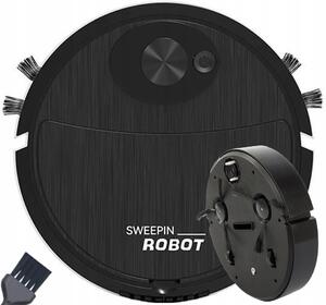 Aku. robotski sesalnik 2 metlice USB črn SWEEPIN ROBOT