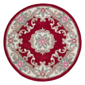 Rdeča volnena preproga Flair Rugs Aubusson, ⌀ 120 cm