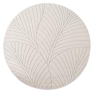 Kremno bela okrogla notranja in zunanja preproga ø 80 cm Nova 1203 – Ayyildiz Carpets