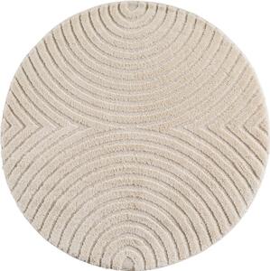 Kremno bela okrogla preproga iz mešanice jute ø 120 cm Art 1122 – Ayyildiz Carpets