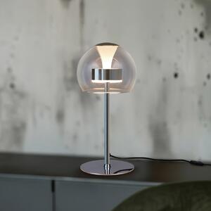 Trio Lighting LED namizna svetilka Flynt, višina 35 cm, krom barva, kovina, CCT, zatemnjen, Kovinska, Dnevna soba / jedilnica, Kovina, Sodobni