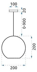 Stropna svetilka Sphere LE03-1