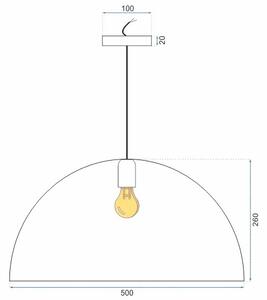 Kovinska skleda viseča stropna svetilka 50cm APP379-1CP Black