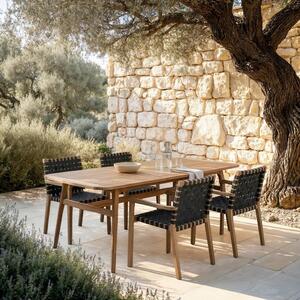 Bessagi Garden Vrtna Miza Nicola, Barva Tikovine, 160-200x90