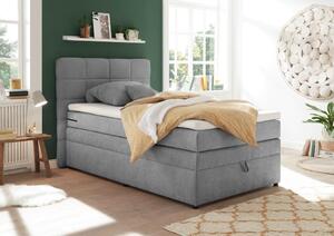 POSTELJA BOXSPRING 120 cm x 200 cm , svetlo siva